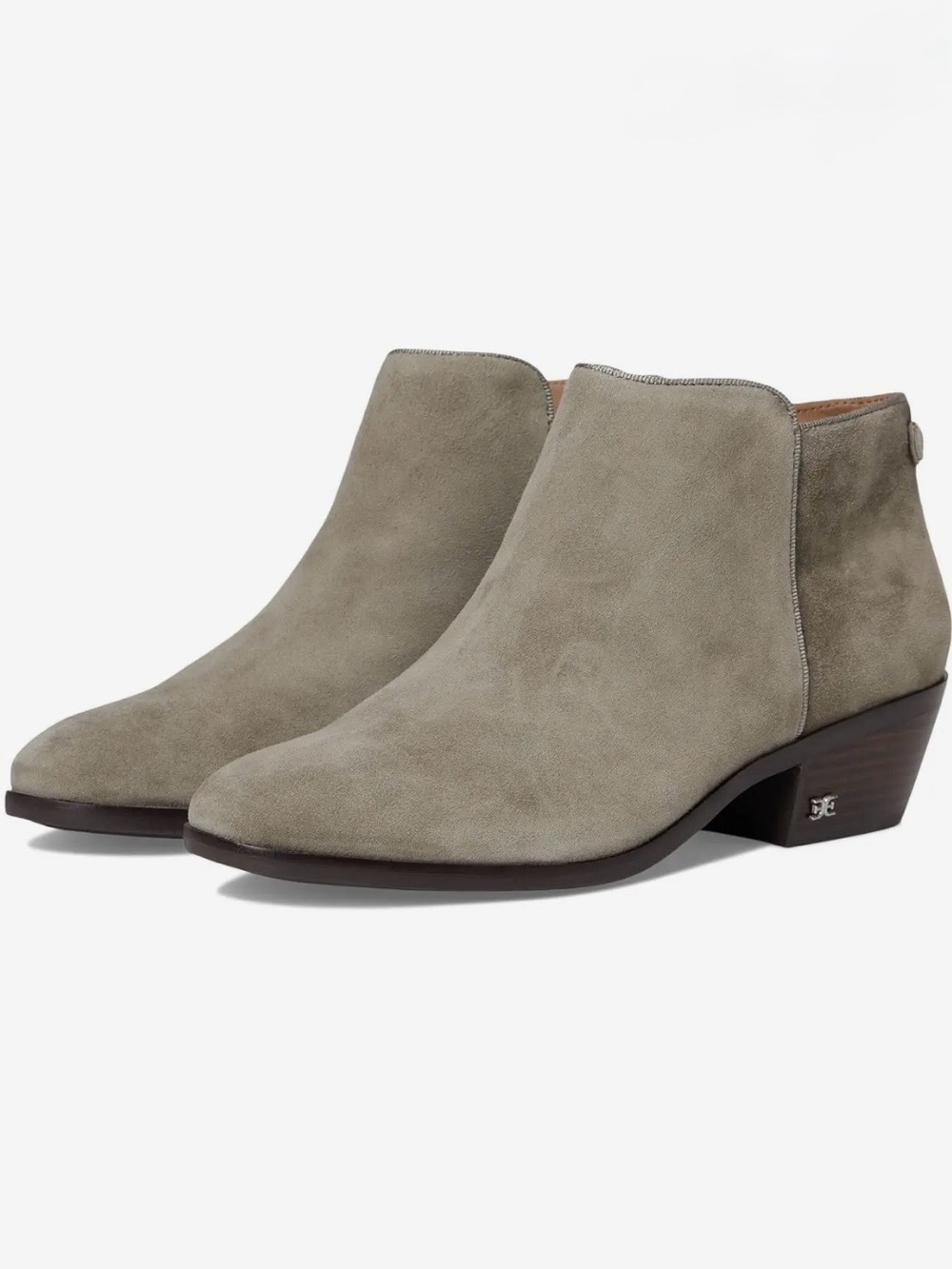 Sam Edelman Petty Suede Ankle Bootie Beige Women's 7 Zip Close Beige Weekend